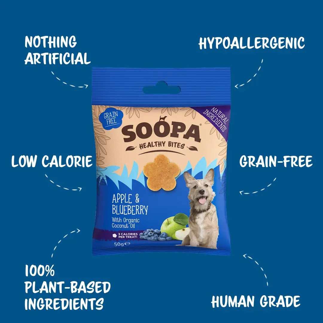 Soopa Treats - Apple & Blueberry Dog Treats