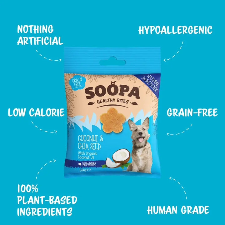 Soopa Treats - Coconut & Chia Seed Dog Treats