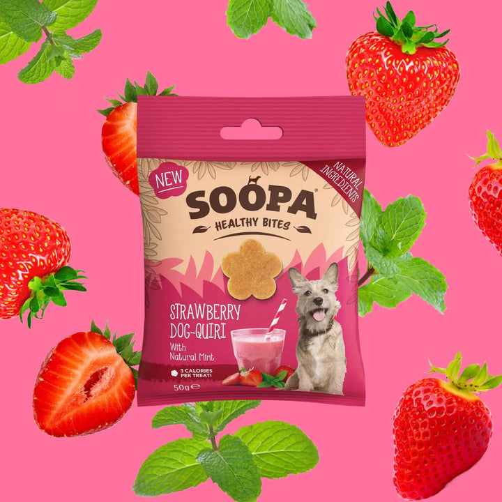 Soopa treats- Strawberry Dog-Quiri Bites